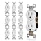 Faith Duplex Straight Blade Receptacle, 5-15R, 15 A, 125V AC, 2 Pole, 3 Wire, Grounded SSRE2-WH-10 - alternate 1